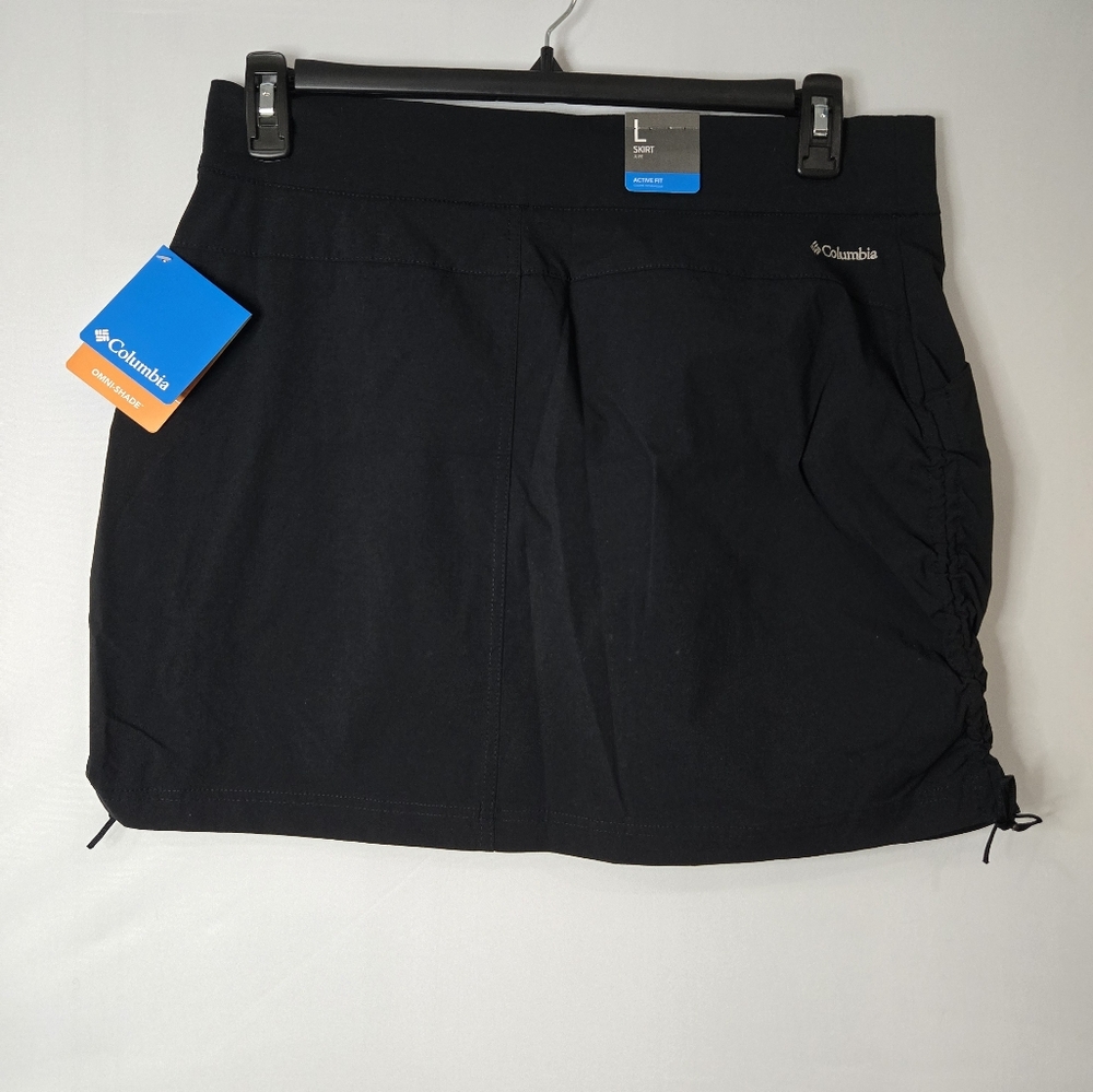 NWT Columbia Women's Black Mini Skirt With Liner Acuve Fit Size Large